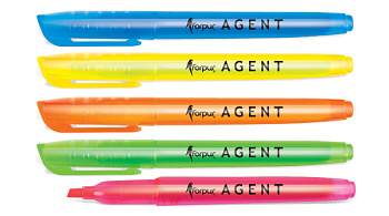 Текстовый маркер Forpus "Agent", разные цвета