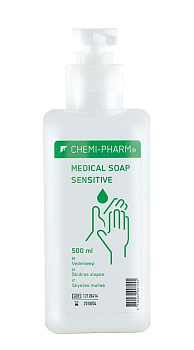 MEDICAL SOAP SENSITIVE 500ml - krāsvielas un smaržvielas nesaturošas šķidrās ziepes