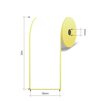 Uzlīmes 58x33m 33 metri(0.324kg) baltas
