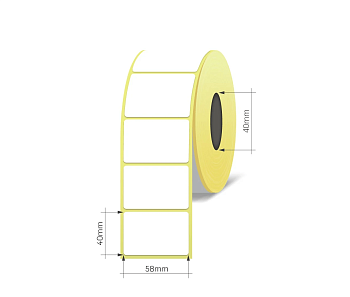 Наклейки 58x40 мм, 700 г (0,2702 кг), белые
